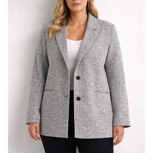 Torrid Studio Double Knit Boyfriend Trench Blazer Gray Women’s Size 3
